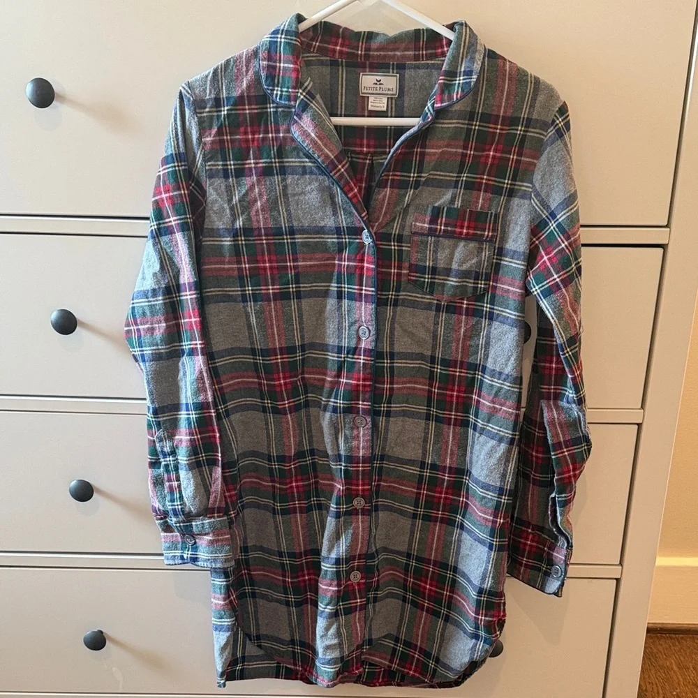 Petite Plume Westminster Tartan Cotton Nightgown